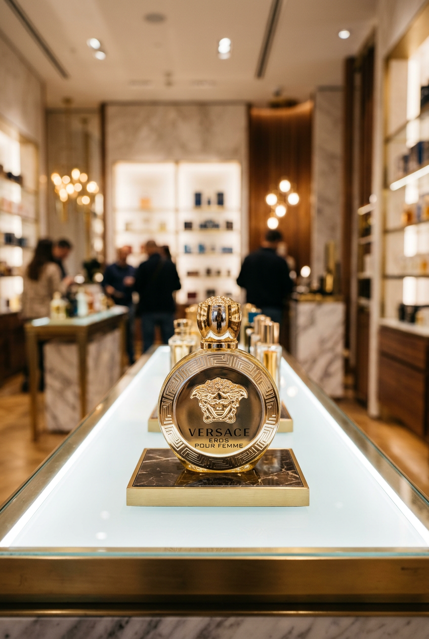 Versace Eros Femme Store Counter